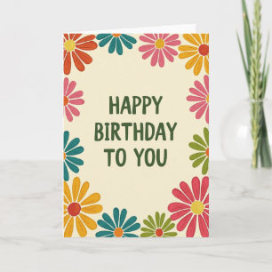Carte d'anniversaire de fête stylisée
