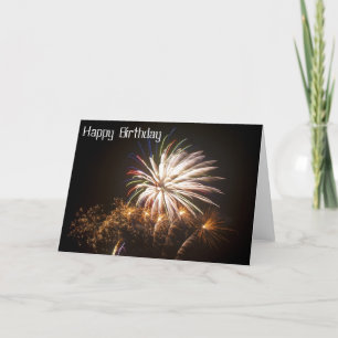 Carte d'anniversaire de feu d'artifice