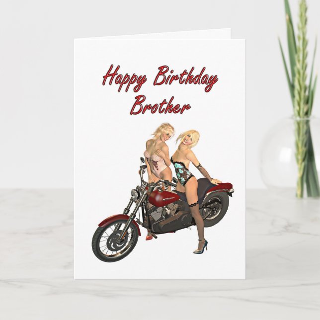 Carte d'anniversaire de filles du cycliste Pin- (Devant)