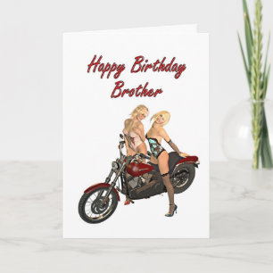 Carte d'anniversaire de filles du cycliste Pin-