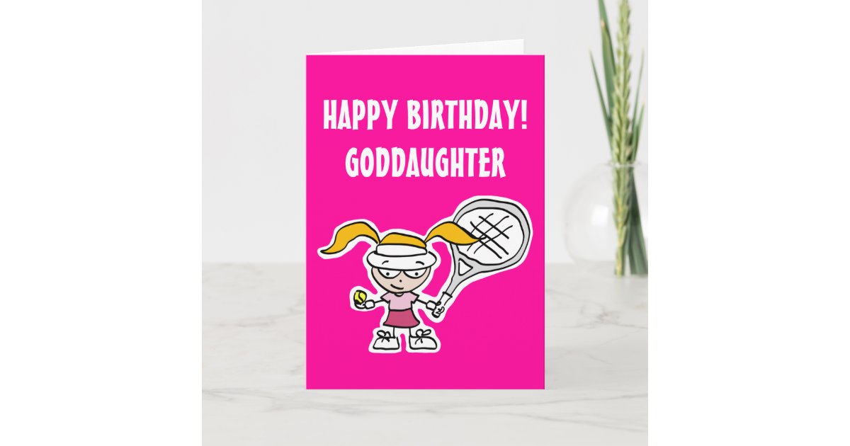 Carte D Anniversaire De Filleule Avec La Fille Zazzle Fr