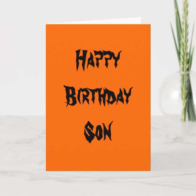 Carte d'anniversaire de fils de Halloween (Devant)