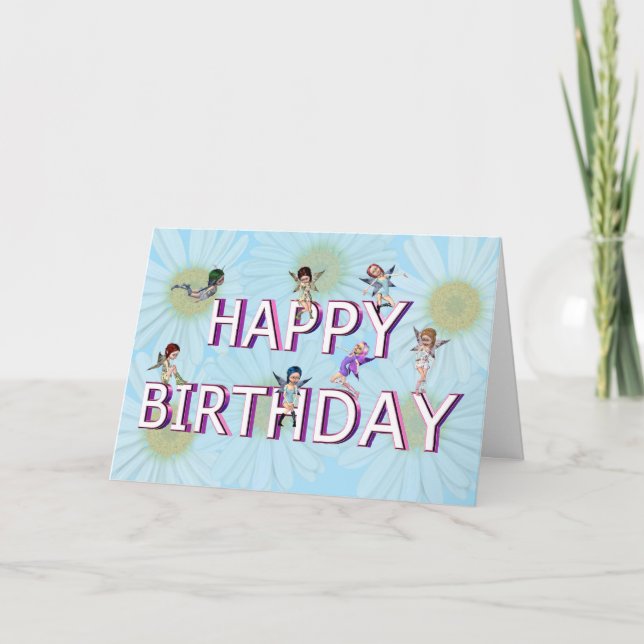 Carte d'anniversaire de fleur (Devant)