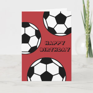 Carte d'anniversaire de football pour enfants - th