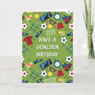 Carte d'anniversaire de football pour garçons