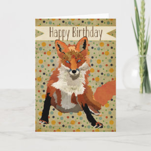 Cartes Renard D Anniversaire Zazzle Fr