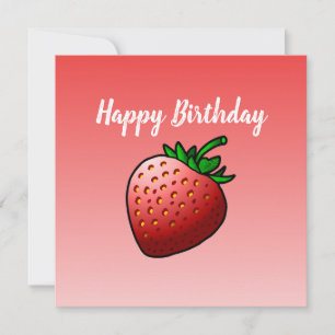 Carte d'anniversaire de fraises