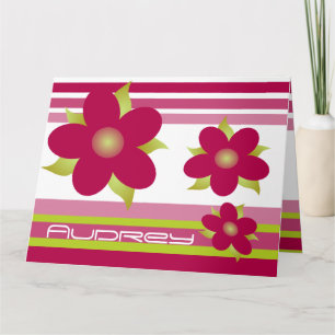 Carte d'anniversaire de framboise exquise