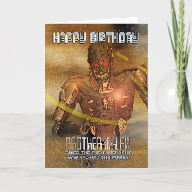 Carte d'anniversaire de frère avec Cyborg - Modern (Devant)