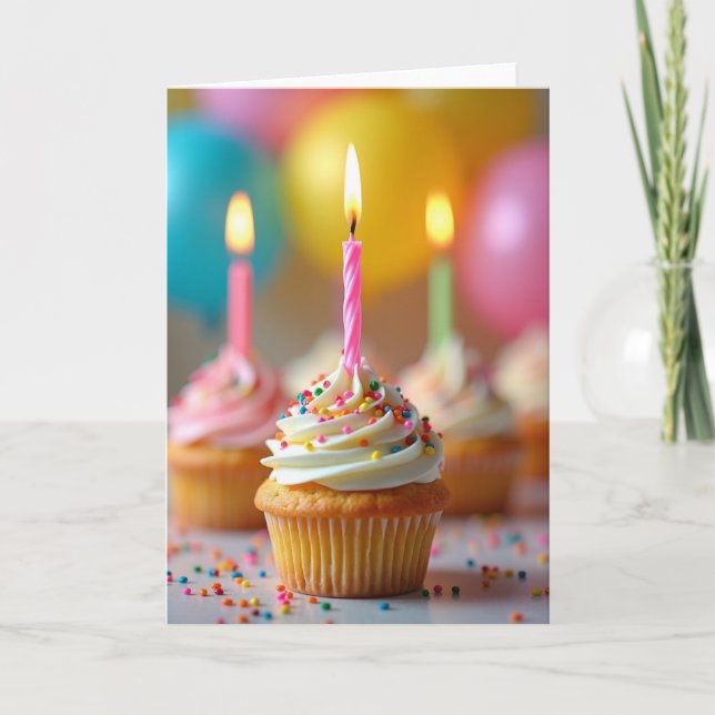 Carte d'anniversaire de friandise glacée (Devant)