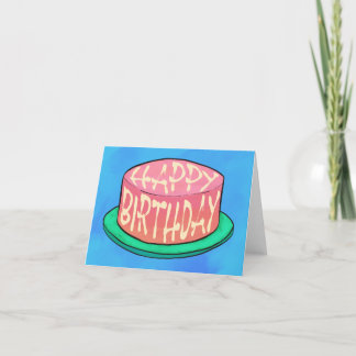 Carte d'anniversaire de gâteau artistique vierge