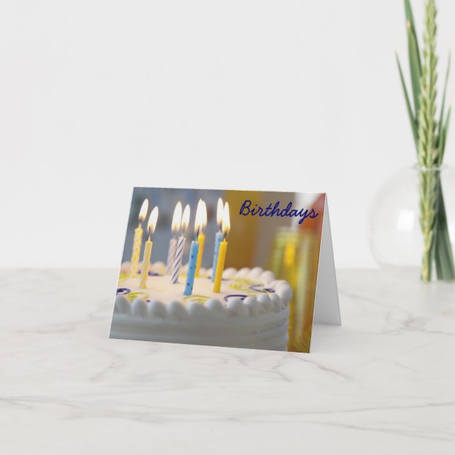 Carte d'Anniversaire de Gâteau Lit et Prêt Anniver (Devant)