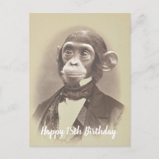 Carte d'anniversaire de Gentleman Chimpanzee