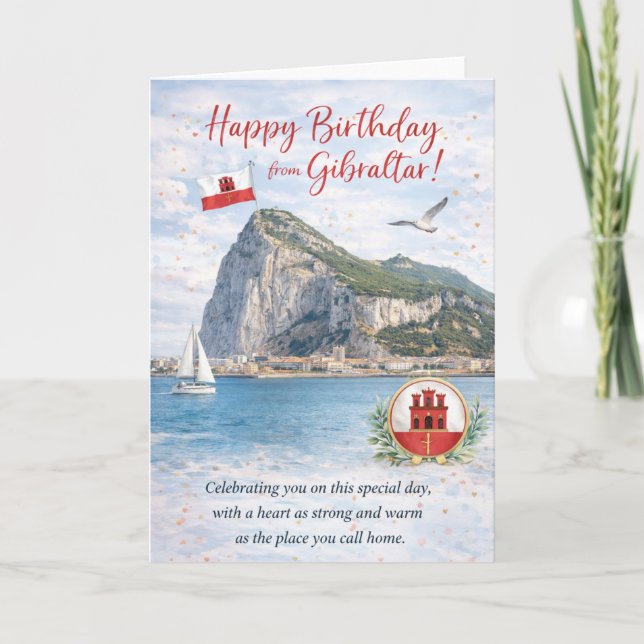 Carte d'anniversaire de Gibraltar (Devant)