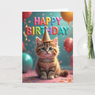 Carte d'anniversaire de Ginger Tabby