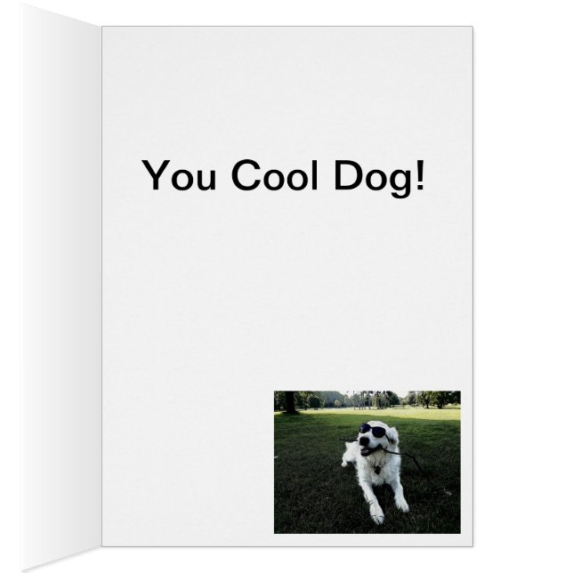 Carte d'anniversaire de golden retriever (Intérieur (Droit))