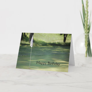 Carte d'anniversaire de golf
