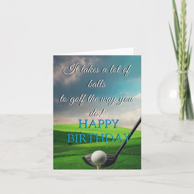 Carte d'anniversaire de golf (Devant)