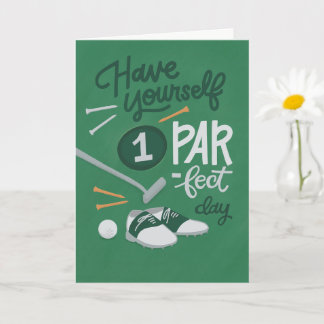 Carte d'anniversaire de golf Guy ou Woman avec Hum
