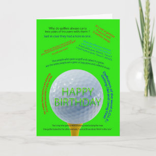 Carte d'anniversaire de Golf Jokes