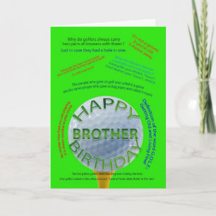 Carte d'anniversaire de Golf Jokes pour Brother