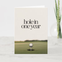 Carte d'anniversaire de golf minimaliste pour homm