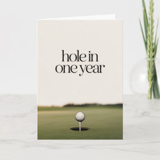Carte d'anniversaire de golf minimaliste pour homm