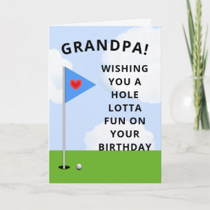 Carte d'anniversaire de golf Papy