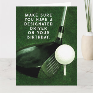 carte d'anniversaire de golf personnalisée