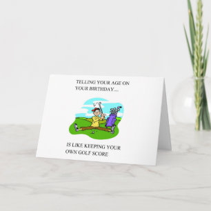 CARTE D'ANNIVERSAIRE DE GOLFER