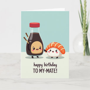 Carte d'anniversaire de gourmandise fantaisiste