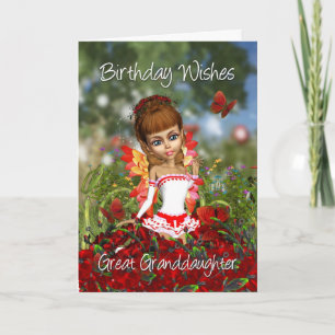 Carte d'anniversaire de grand-fille avec Poppy Mea