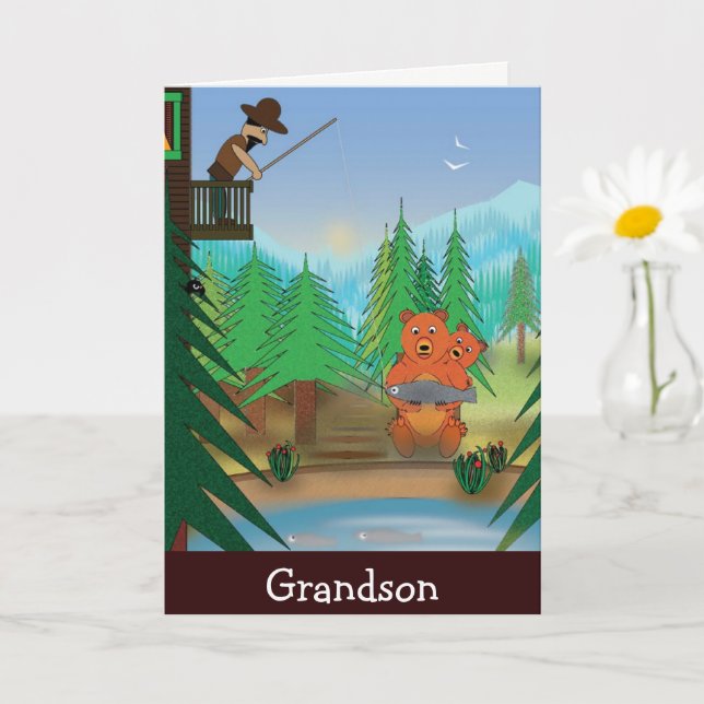 Carte d'anniversaire de Grandson (Petite plante)