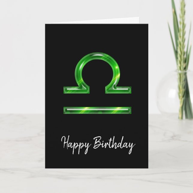 Carte d'anniversaire de Green Libra (Devant)