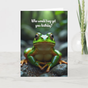 Carte d'anniversaire de grenouille vibrante