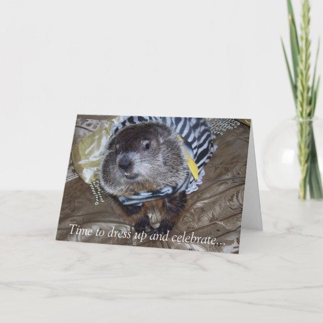 Carte d'anniversaire de Groundhog Maude (Devant)