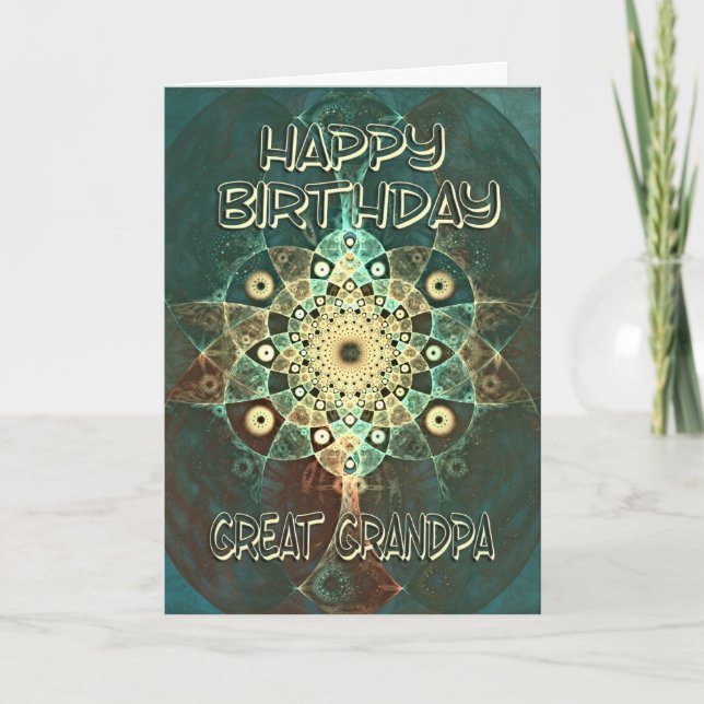 Carte d'anniversaire de grunge fragile pour un gra (Devant)