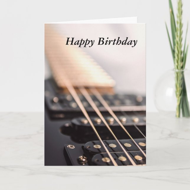 Carte d'anniversaire de guitare (Devant)