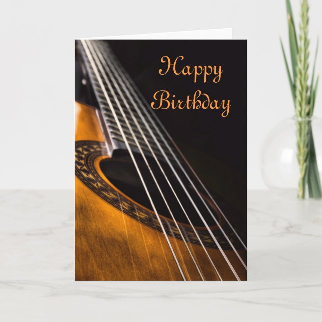 Carte d'anniversaire de guitare (Devant)