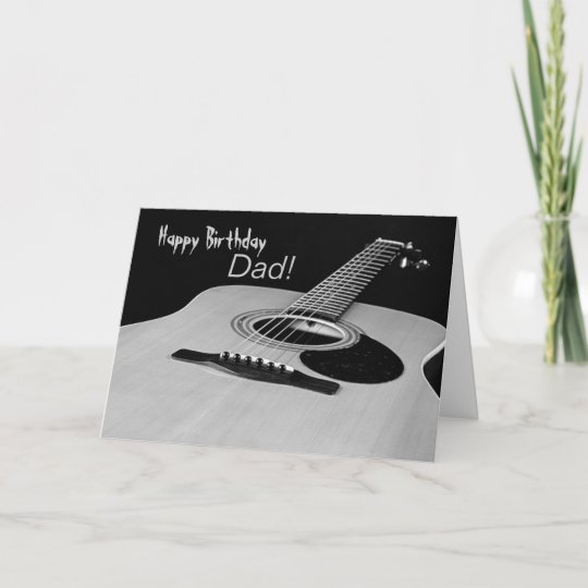 Carte D Anniversaire De Guitare Pour Le Papa Zazzle Fr