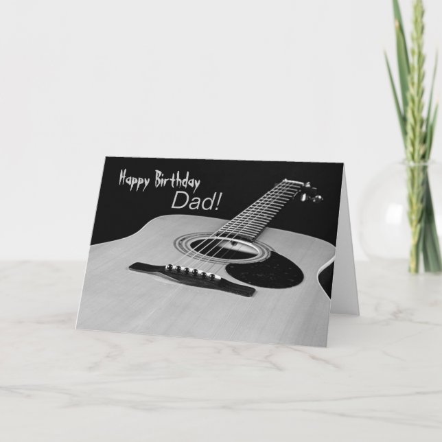 Carte d'anniversaire de guitare pour le papa (Devant)