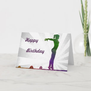 Cartes De Vœux Anniversaire Gymnastique | Zazzle.fr