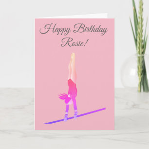 Carte d'anniversaire de gymnaste