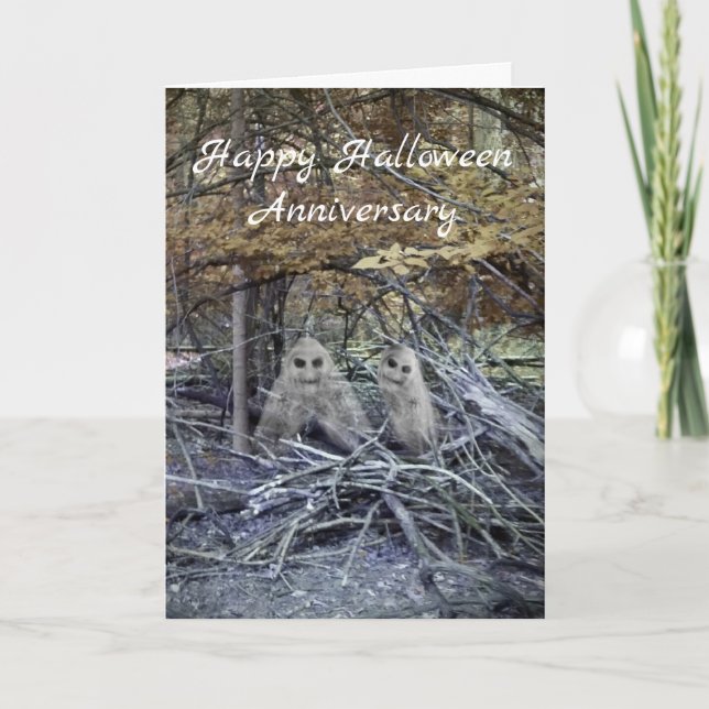 Carte d'anniversaire de Halloween avec des (Devant)