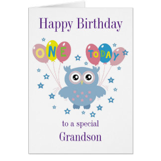 Carte d'anniversaire de hibou pour grands-parents