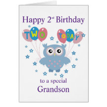 Carte d'anniversaire de hibou pour grands-parents