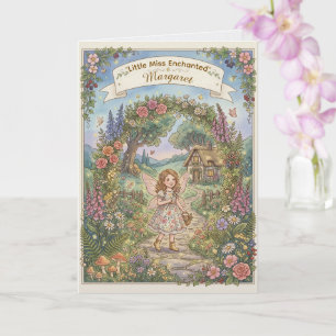 Carte d'anniversaire de jardin de fées cottagecore