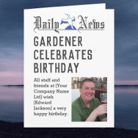 Carte d'anniversaire de jardinier à personnaliser