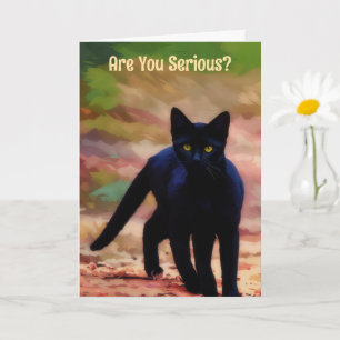 Carte d'Anniversaire de jeu de chats noirs