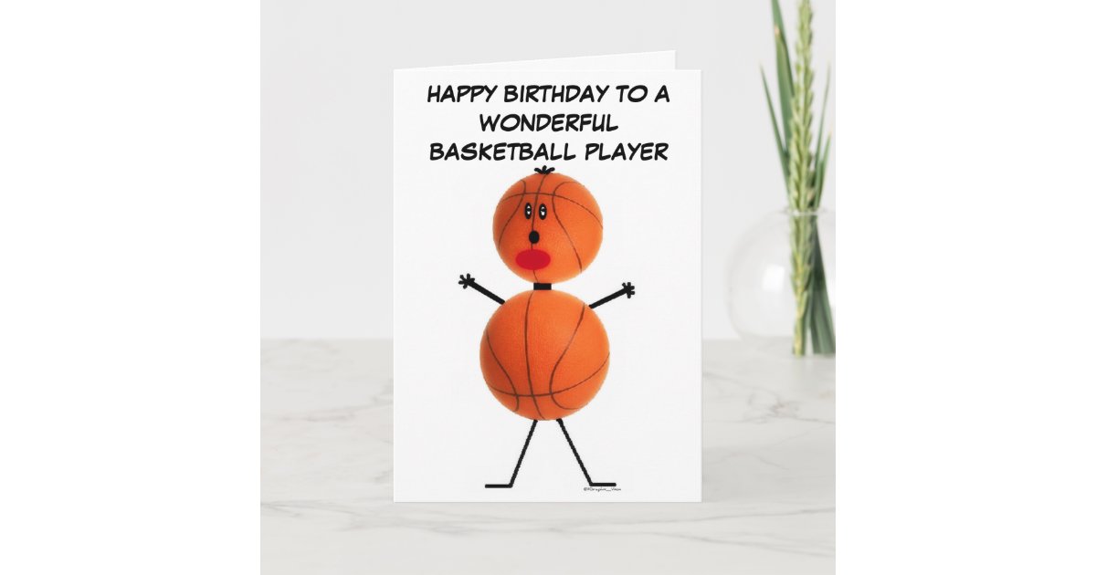 Carte D Anniversaire De Joueur De Basket Zazzle Fr